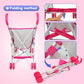 Doll Stroller Toy Anivia Realistic Doll Stroller Heart Design Gifts For Toddlers And Girls Foldable Baby Doll Stroller Toy(Witht