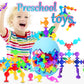 100Pcs Suction Bath Toys For Baby Kids, Bath Toy Silicone Construction Building Blocks Montessori Sensory Toy For 3 4 5 6 7 8 Ye
