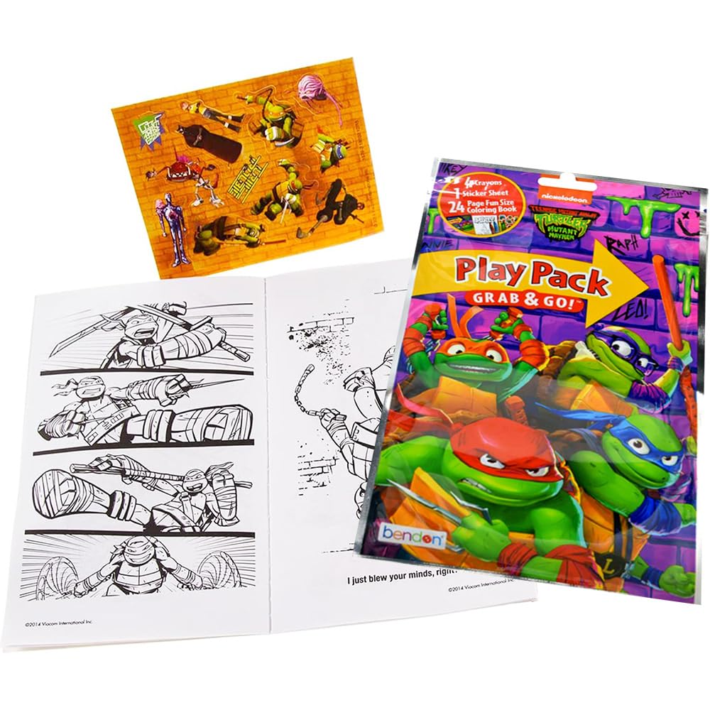 Teenage Mutant Ninja Turtles Coloring and Activity Book Set with Stickers (3 TMNT Coloring and Activity Books, Over 30 Stickers)