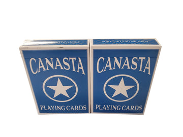 Merz67 Llc 2 Deck Canasta Playing Cards Set W/Points, Blue Back