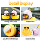 wonuu Rubber Duck Car Ornaments Yellow Duck Car Dashboard Decorations Cool Glasses Duck with Propeller Helmet (Pink Hat White Star-Yellow)