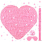 Deekin Pink Heart Shaped Piata Valentines Day Small Piata with Stick Blindfold for Girls Boys Love Birthday Baby Shower Wedding