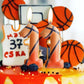 Zi Lan Basketball 6th Birthday Candle Brown Basketball Themed Cake Candles Happy Birthday Party Cake Topper for Boy Girl Kid Spo