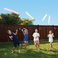 Toysmith 20 Rocket Balloons with Pump - Rubber, Assorted Colors, Model 2533