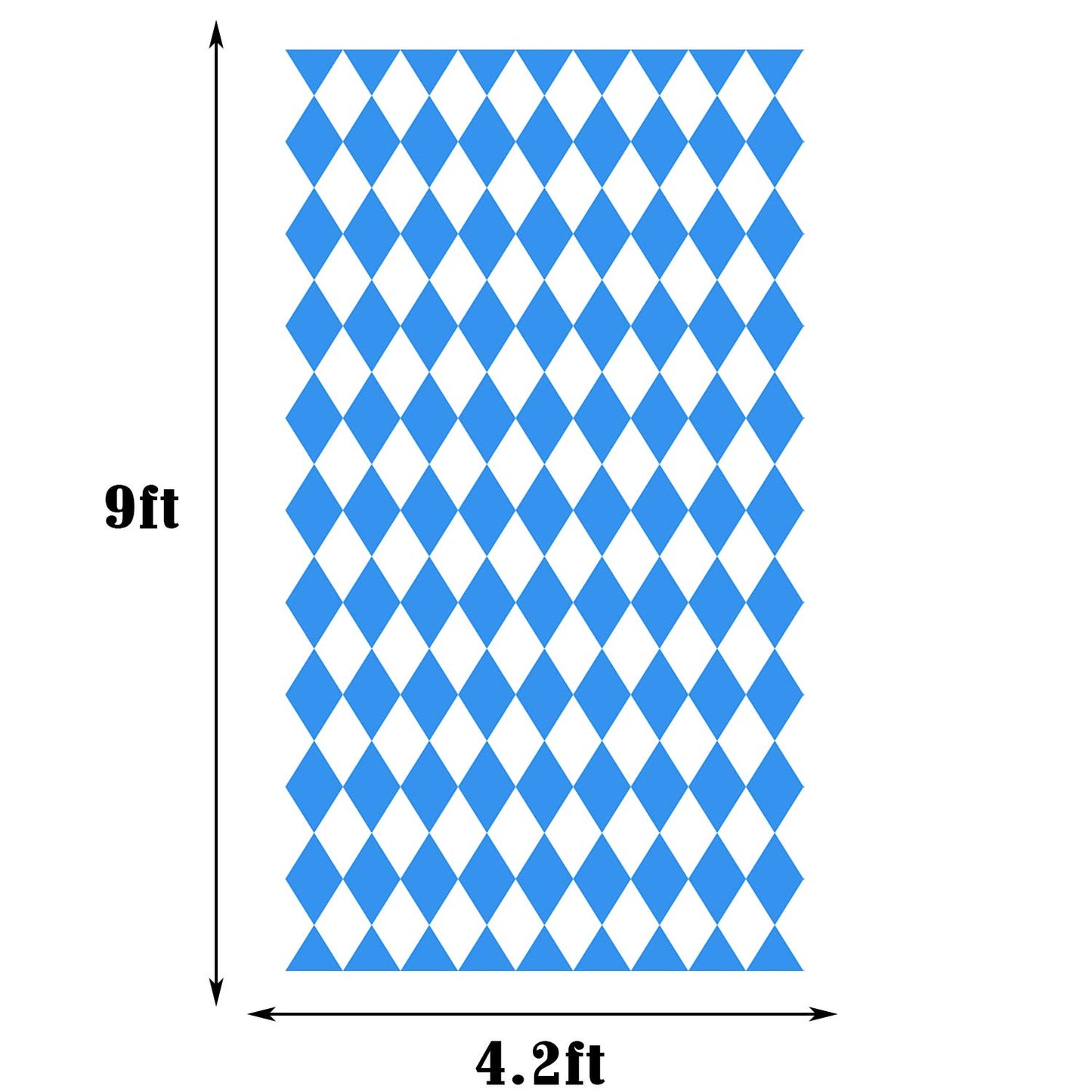 Iceyyyy 3 Pieces Oktoberfest Tablecover - 54 x 108 Oktoberfest Bavarian Flag Check Table Cloth Blue Diamonds Bavarian Tablecover