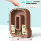Summidate Wooden Letter Piggy Bank  Extra Thick Large Capacity Piggy Bank for Kids Boys Girls Toddler  Alphabet Q Money Bank| Coin Box Birthday  Christmas  Festival