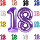 18 Balloon Number, Purple Number 18Th Birthday Balloons 40 Inch, 18 Years Old Purple Birthday Decorations For Boys Girls, 18Th A