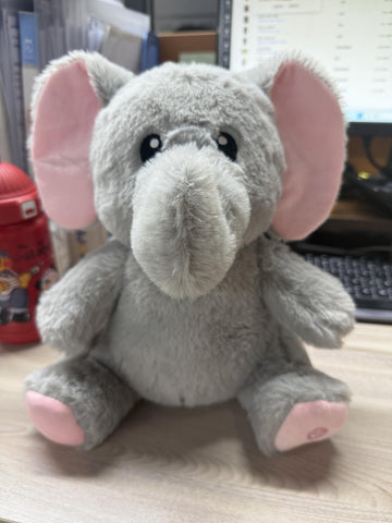 Cuteoy Musical Plush Elephant Stuffed Animal Glowing LED Light-up Nightlight Toys Singing Lullabies Birthday Christmas Plushies 