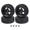 Hobbyfire Pre-Glued Od 2.6'' 12Mm Hex Wheels Rims And Rubber Tires For Traxxas Tamiya Hpi Hsp Redcat Rc 1/10 On Road Racing Car,