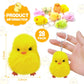 Olutacot 28 Pcs Small Chicken Keychain Easter Fluffy Chicks Mini Realistic Plush Chick Easter Fur Stuffed Toy Chick For Kids Diy