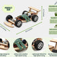 Pica Toys Wooden Wireless Remote Control F1 Racing Car Science Kit To Build (Green), Stem Project For Kids Aged 9 10 11 12 13, Science Building Kit Gift For Boys And Girls