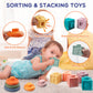 Montessori Baby Toys For 1+ Year Old - Sorting Stacking Learning Toys 6 To 12 Months, Wooden Building Blocks, Xylophone Musical,