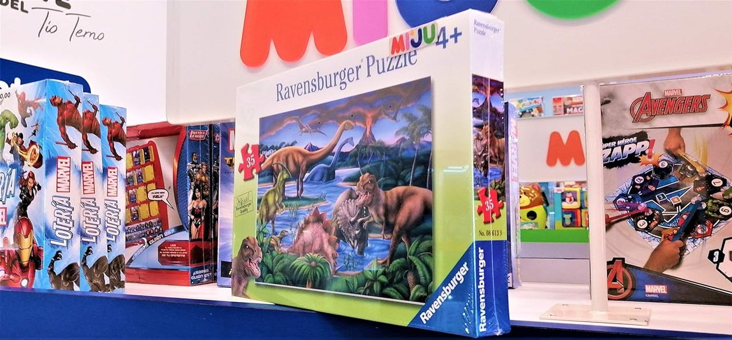 Ravensburger Dinosaur Playground - 35 Piece Jigsaw Puzzle For Kids – Every Piece Is Unique, Pieces Fit Together Perfectly