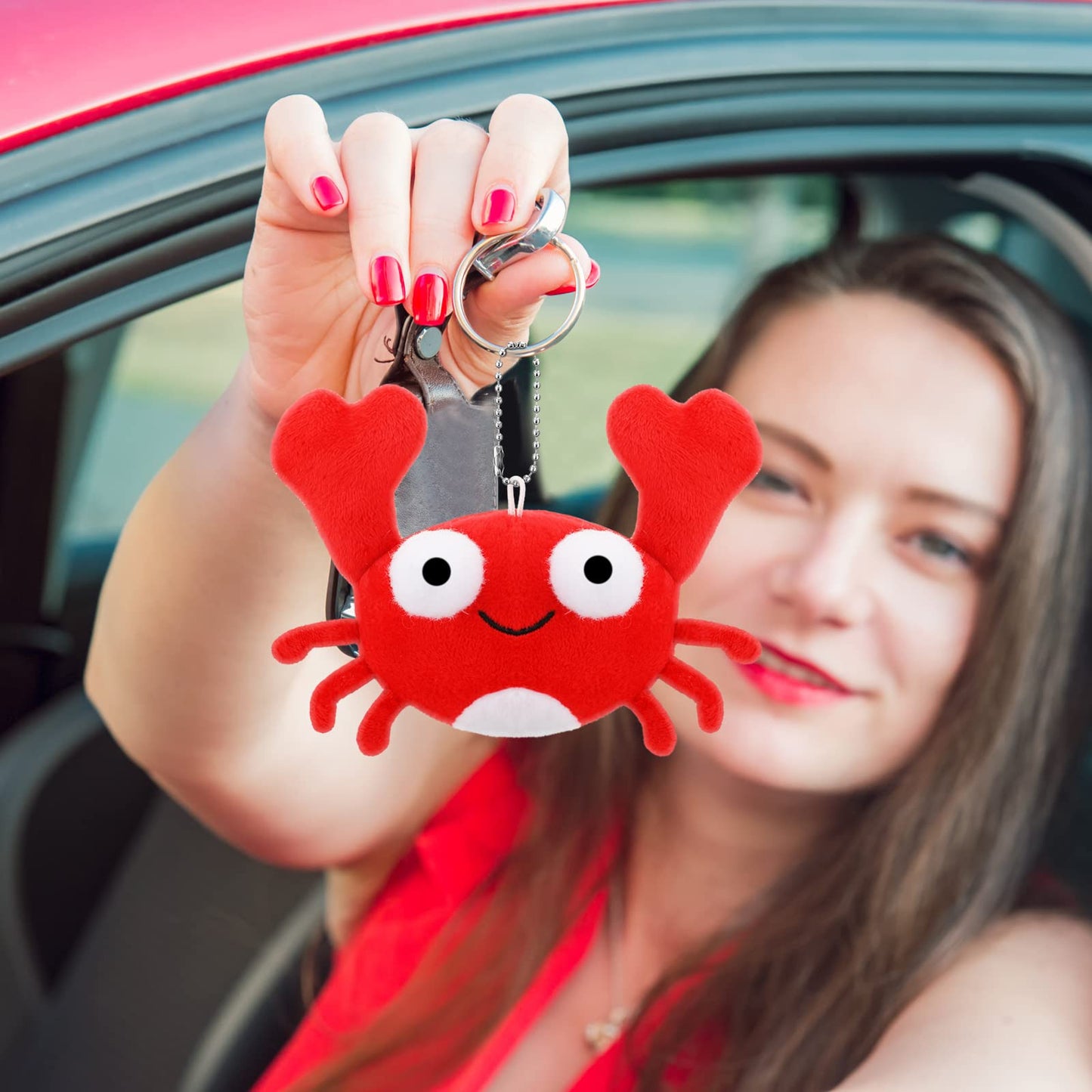 9 Pack Crab Stuffed Animal Cute Crab Plush Doll Toy Soft Small Stuffed Hanging Ornaments For Keys Purse Backpack Bags Diy Birthd