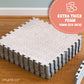 Play Platoon Non-Toxic Extra-Thick Childrens Foam Play Mats For Floor, 9 Tiles - 72 X 72 Inch Comfortable Cushioned Foam Floor Puzzle Tiles For Kids & Toddlers With 24 X 24 Inch Tiles Sets - Khaki