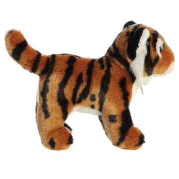 Aurora® Realistic Miyoni® Bengal Tiger Stuffed Animal - Lifelike Detail - Cherished Companionship - Brown 10 Inches