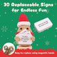 White Elephant Dirty Santa Gifts For Adults - Naughty Santa Crochet Potato With 30 Funny Signs | Secret Santa Gag Gift Idea For