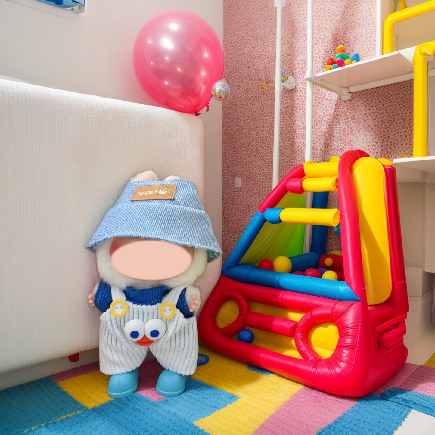 Doll Clothes Set and Accessories  2025 Stylish Adorable Designed Clothes Outfit for 15cm/17cm Doll with Hat & Overalls & Blue Shoes