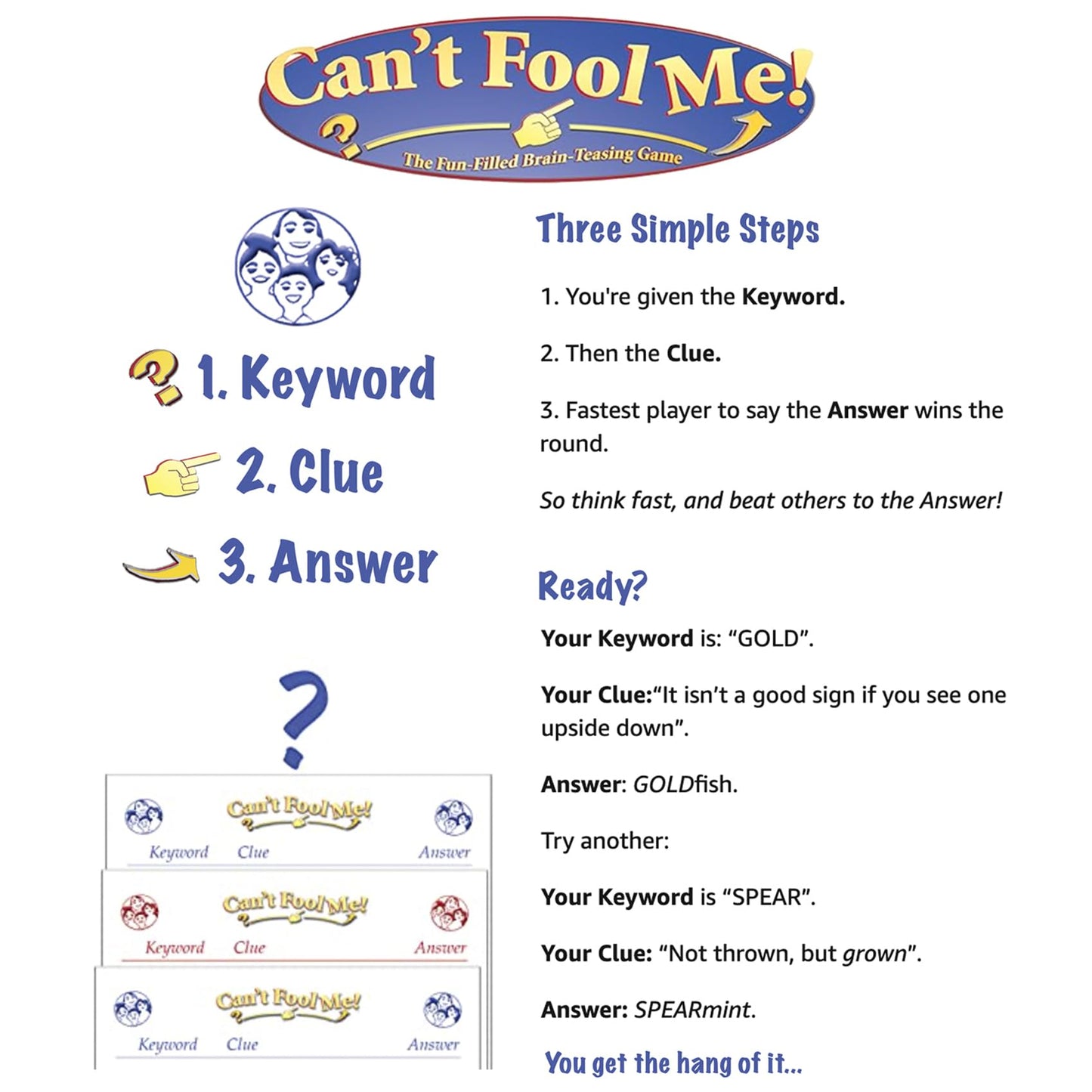 Can't Fool Me - A Brain-Teasing Game Where Players Race to Solve Word Riddles - Classic Pick at Family & mature-themed Party Night
