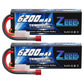 Zeee 2S Lipo Battery 6200mAh 7.4V 60C Hard Case Battery with Deans T Connector for RC Vehicles Car Truck Truggy Boat Racing Hobb
