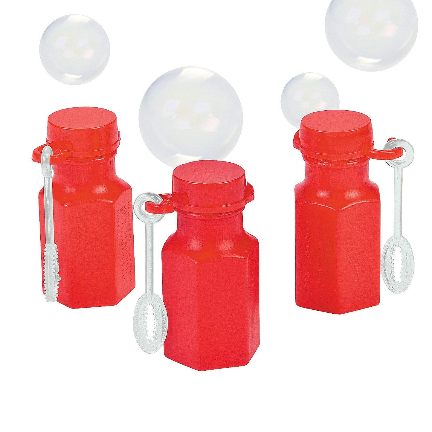 Fun Express Mini Hexagon Red Bubble Bottles (4 Dozen)