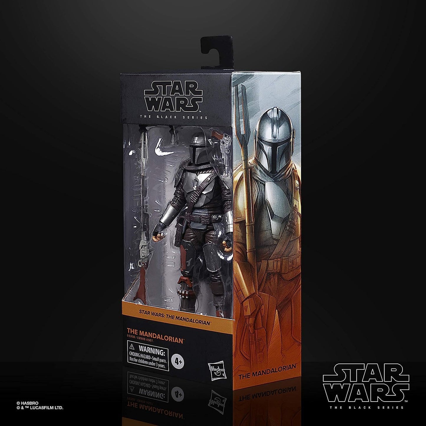 STAR WARS The Black Series Mandalorian 6-Inch Action Figure, Black, Model E9358, Collectible Toy for Kids Ages 4 and Up