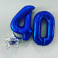 40 Inch Navy Blue 40 Number Balloons Giant Jumbo Huge 40 Foil Mylar Helium Number Digital Balloons Dark Blue Birthday Mylar Digi