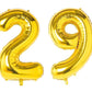 Shopping Time Golden Number Foil Balloons  (32 Inch) (Number 29)
