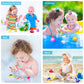 24 Packs Baby Bath Light Up Toys, Floating Rubber Animal Toys For Toddlers Infant Kids Boys Girls Flashing Color Changing Light