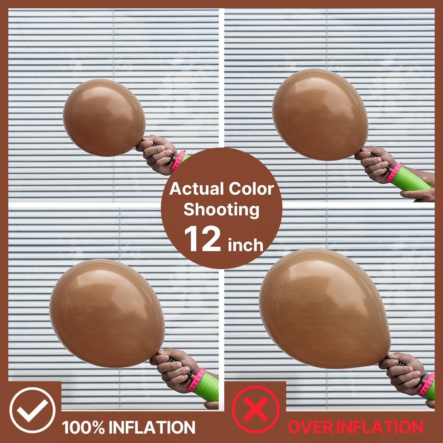 PartyWoo Brown Balloons Pack - 85 Pcs, 5-18 Inch Rubber Balloons for Garland/Arch Decorations, Boho Style
