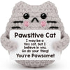 Crochet Cat Easter Basket Stuffers Mini Positive Crochet Cat Birthday Gifts For Mom Grandma Dad Grandpa Daughter Son Uncle Aunt,