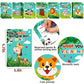 Lukbera 28Packs Valentines Day Greeting Cards With Stuffed Animals Keychains, Small Plush Animals Toys Bulk For Kids Valentines