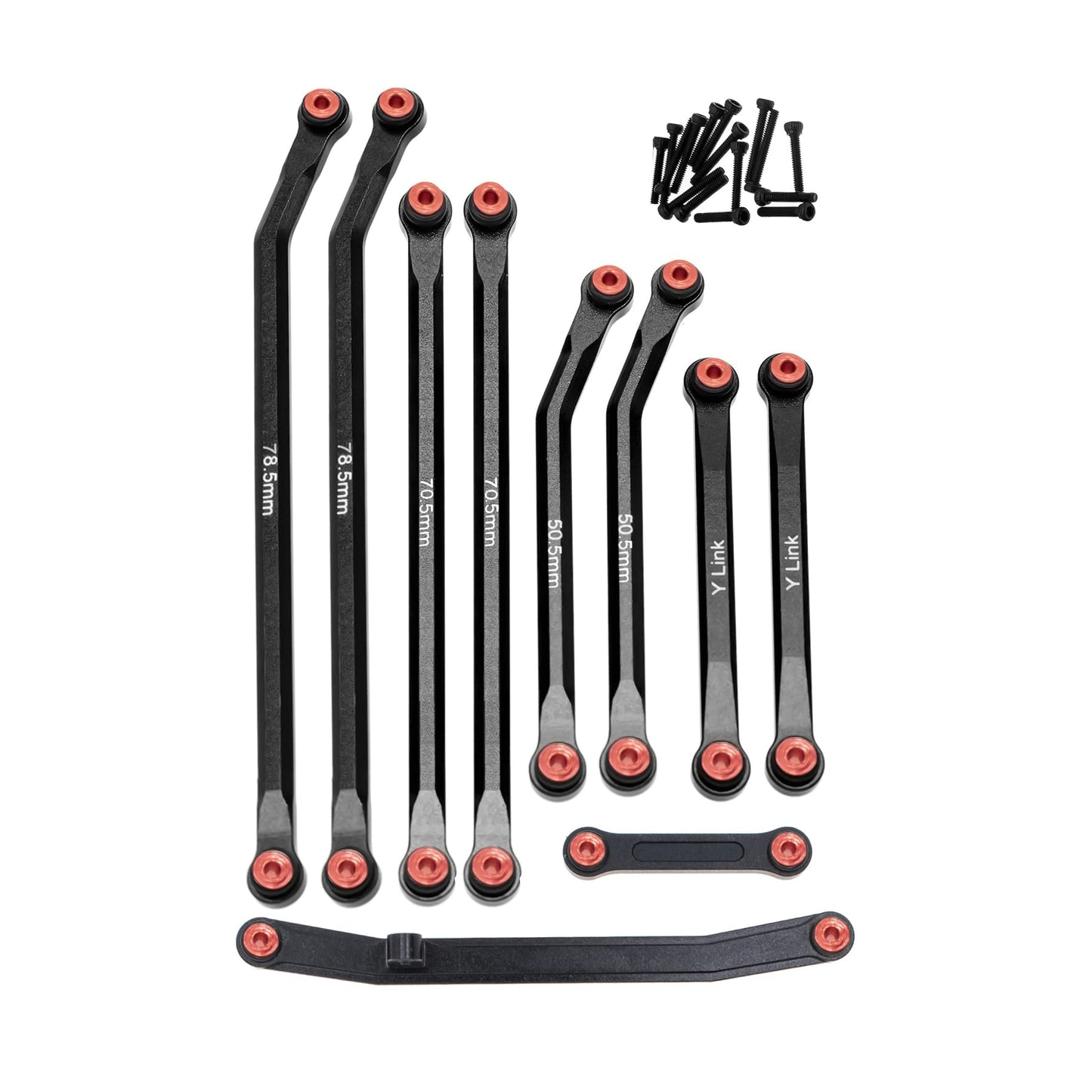 CODA RACING Aluminum High Clearance Links Set&Steering Rod Tie for 1/24 AXIAL SCX24 Jeep Gladiator AXI00005 Upgrades RC Crawler