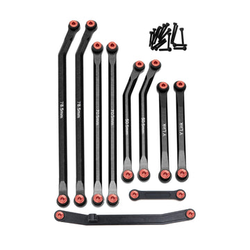 CODA RACING Aluminum High Clearance Links Set&Steering Rod Tie for 1/24 AXIAL SCX24 Jeep Gladiator AXI00005 Upgrades RC Crawler