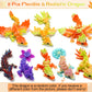 GHIAKQYT 8PCS 3D Printed Dragon Toys  Articulated Dragon Fidget Toy Flexible Desk Pets  3D Printed Animals Toys Gift for Kids mature-themed Home Office Decor