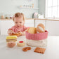 Hape Toddler Bread Basket |Soft Pretend Food Playset for Kids, Bread Toy Basket Includes Toast, Jam Cookie, Cake, Soda Biscuit a
