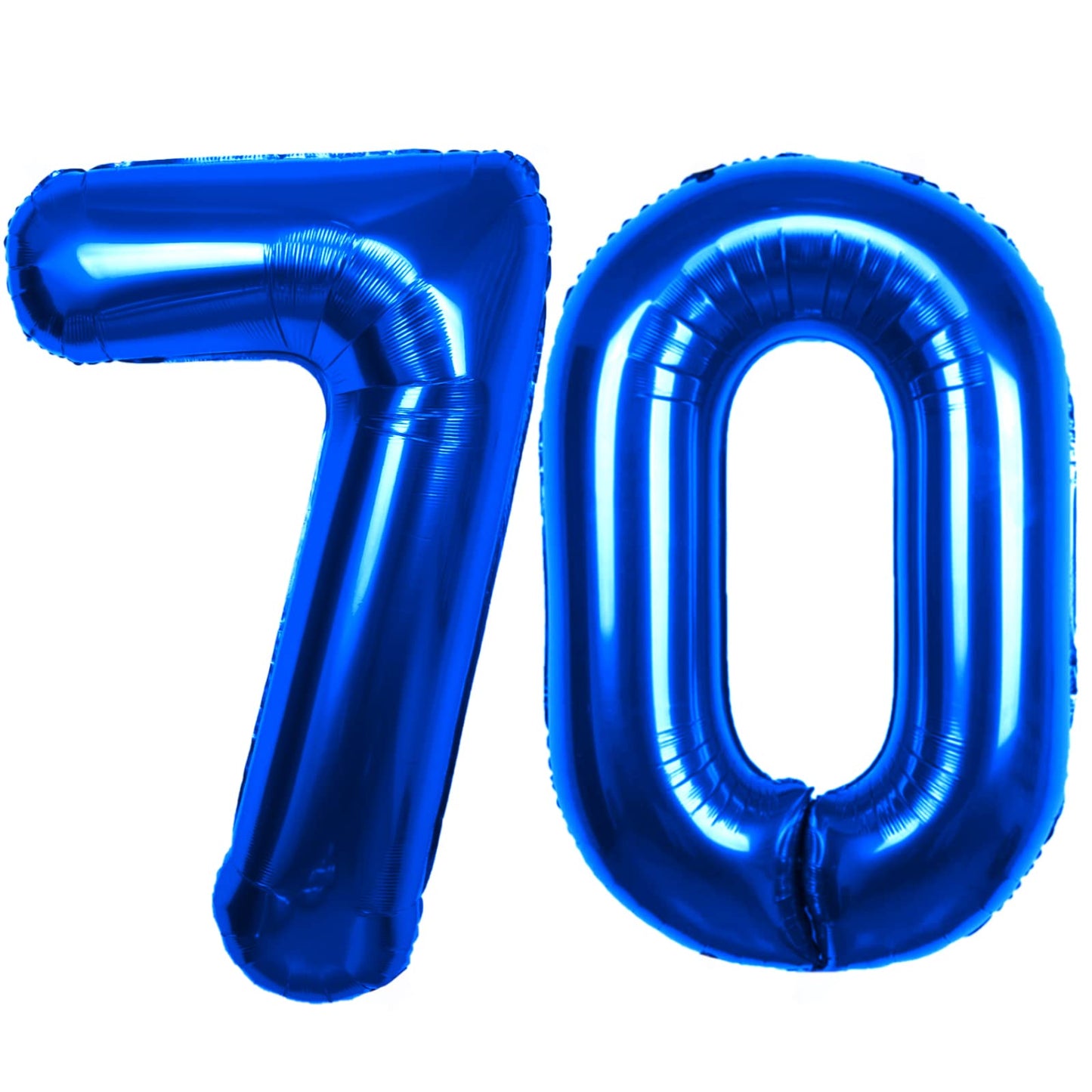 40 Inch Number 70 Balloon Blue Jumbo Giant Big Large Number 70 Foil Mylar Blue Balloons 70Th Birthday Party Anniversary Decorati