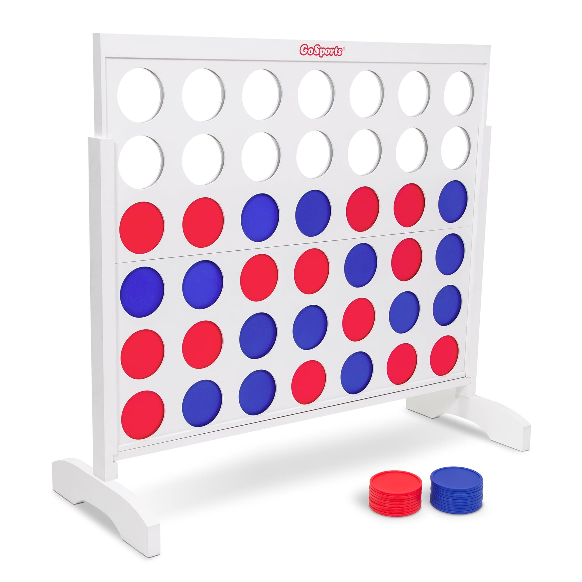 Gosports 4 Foot Width Giant Portable 4 In A Row Game - Huge Size With Carry Case And Rules