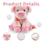 Stuffed Pig Sitting Toys Plush Animal  Realistic Animal Characters Stuffed Filled in Limbs 8.5 Inch Soft Huggable Gifts for Kids with Stuffed Animals Birthday Gift for Girls Boys