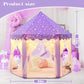 Kixinwa Purple Princess Tent For Girls, Kids Play Tent With Led Small Star Lights, Castle Playhouse Tent For Children Toddlers I