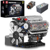 Mould King V8 Engine Building Blocks Set, 535 Pcs Plastic Model Kit with Battery and Motor for Adults and Kids, Model 10088