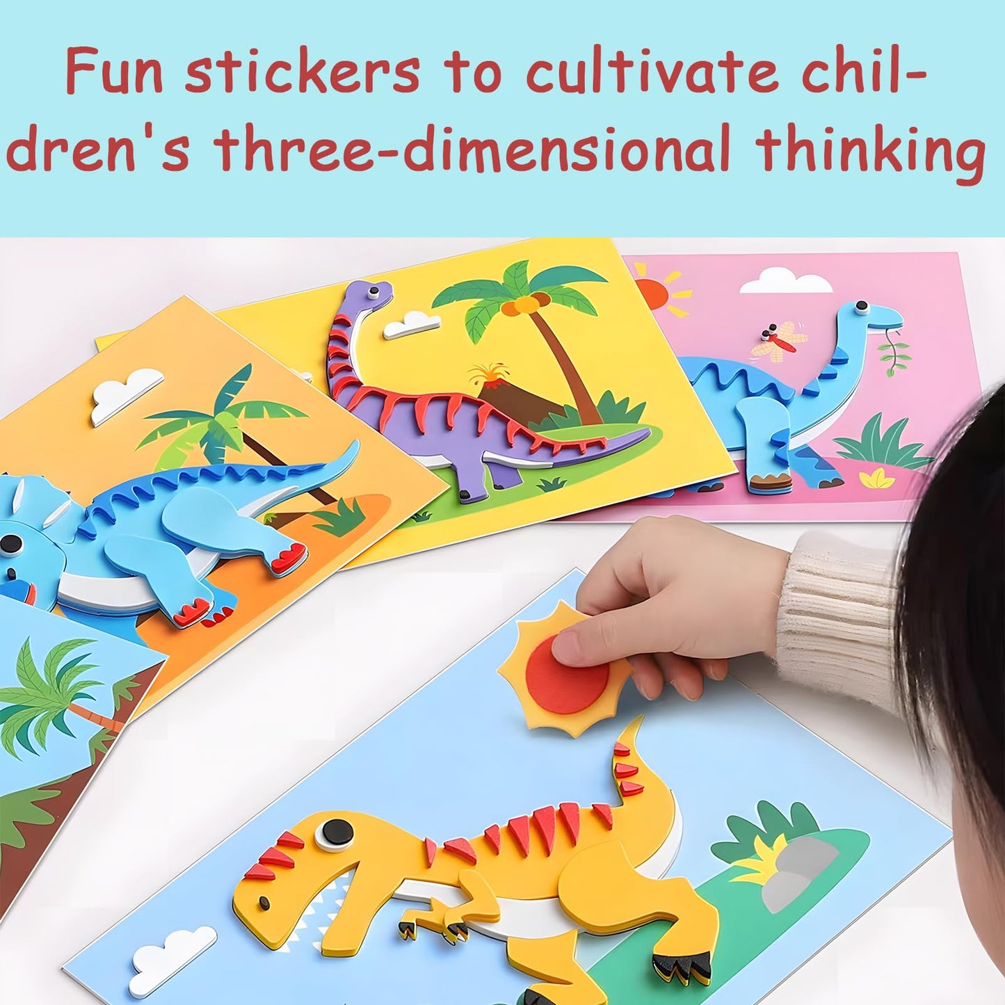 K# 20Pcs 3D Eva Foam Sticker Puzzle Game Diy Cartoon Animal Learning Education Toys For Children. Cultivate Kid'S Three-Dimensio