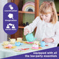 Casdon 36-Piece Tea Set - Colorful Toy Playset with Teapot, Milk Jug, Cups & Saucers, Cake, & More - Suitable for Preschool Toys
