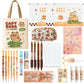 Climberty Capybara Stationery Set, A5 Spiral Notebook, Cartoon Pen With Refills, Mechanical Pencil, Eraser & File Organizer Bag,