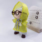 17cm Doll Clothes Set  Stylish Yellow Raincoat Doll Outfits with Black Shoes  Black Glasses (No Dolls)