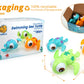 DUCKBOXX XX Wind-up Swimming Sea Turtles Bath Toy, Mold-Free ABS, Multicolor, Small, Model 588, Interactive Montessori Toy for Kids 18M+ (3pcs)