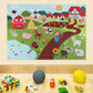 HomeMall Farm Animals Felt Board, 3.5 Ft Farmhouse Themed Felt Board for Toddlers, Preschool Early Learning Toy, Interactive Sto