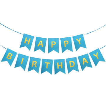 Clabby Happy Birthday Banner Shiny Happy Birthday Sign Happy Birthday Bunting With Shiny Letters For Birthday Party Decoration S