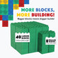 Big Blocks For Kids Ages 4-8 - Indoor & Outdoor Blocks Kids Games - Green Large Building Blocks - 48Pc