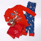 Baby Plush Rattle Snuggle Blanket With Satin And Embroidery, My First Rudolph (Red, 12 Inch)